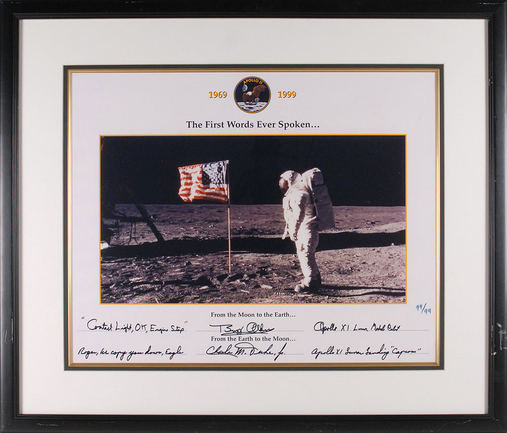 Lot #300 Buzz Aldrin and Charlie Duke