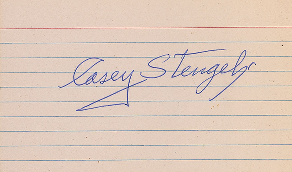 Lot #1810 Casey Stengel