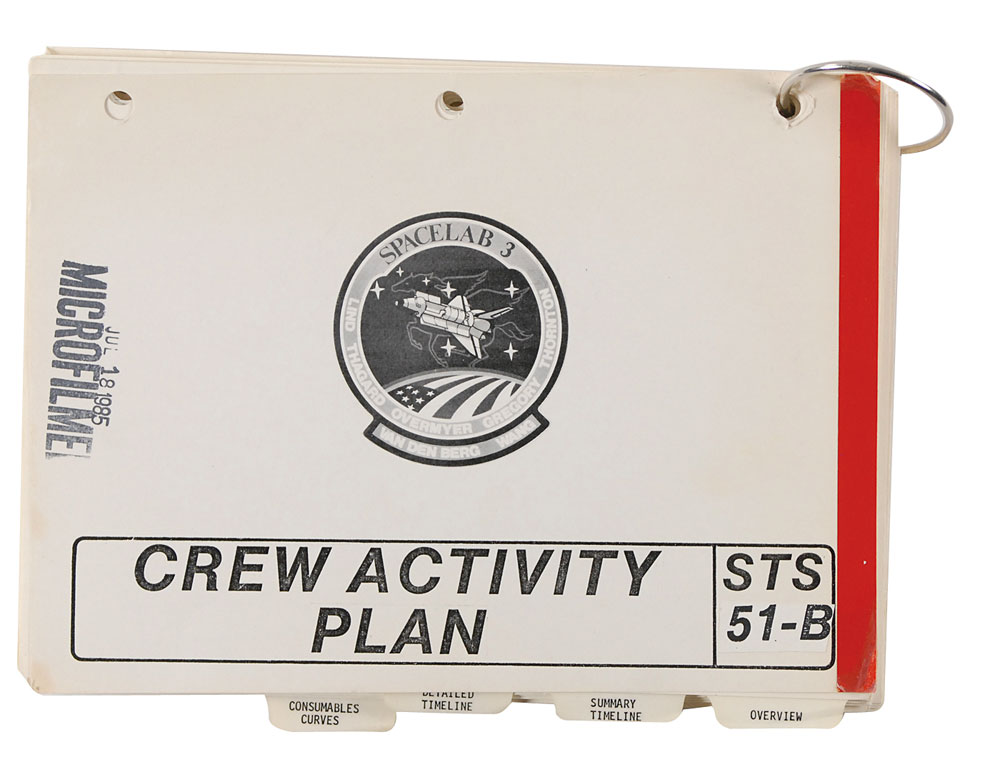 Lot #798 STS-51B: Bob Overmyer