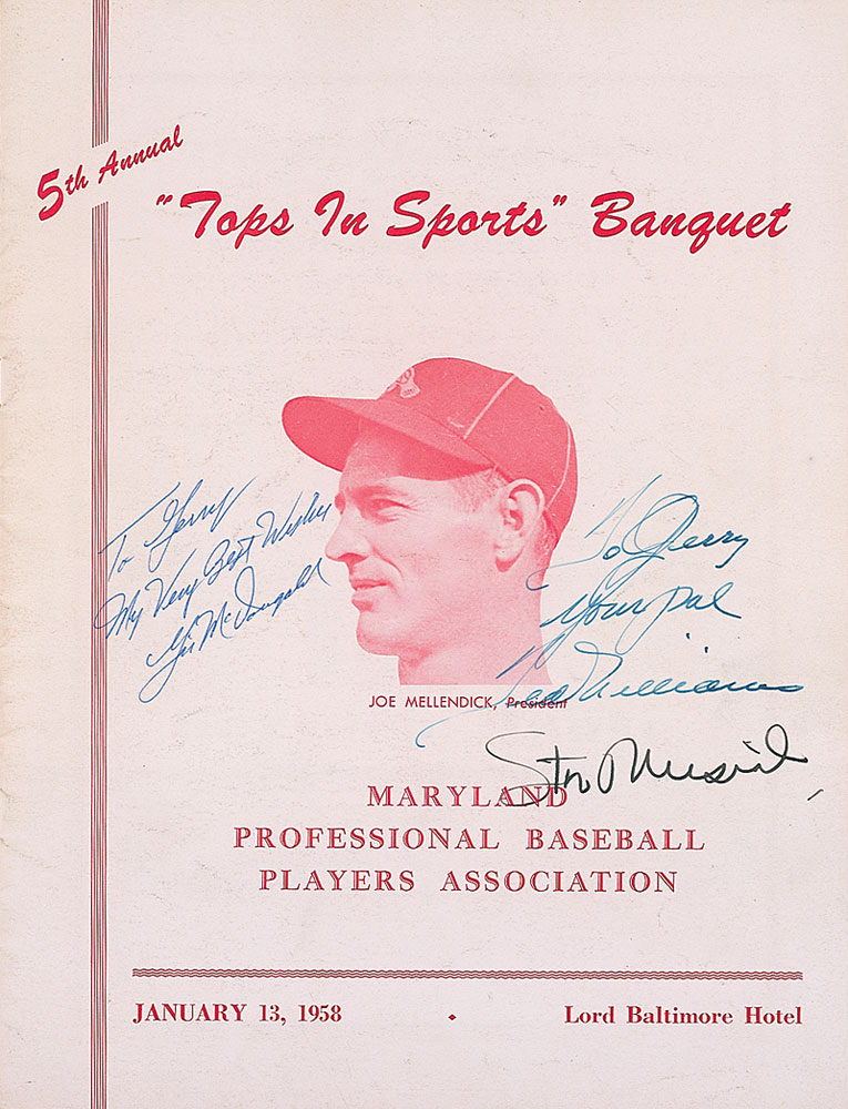 Lot #1832 Ted Williams and Stan Musial
