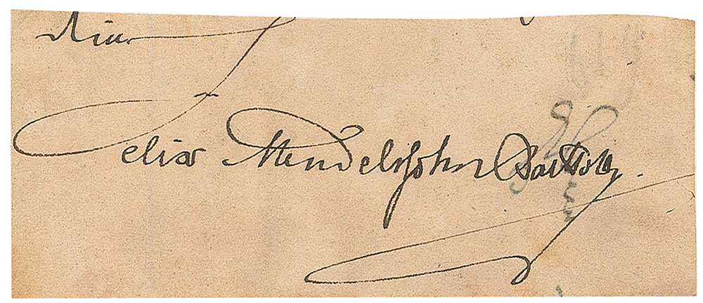 Lot #1023 Felix Mendelssohn-Bartholdy