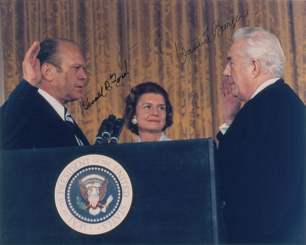 Lot #136 Gerald Ford and Warren Burger