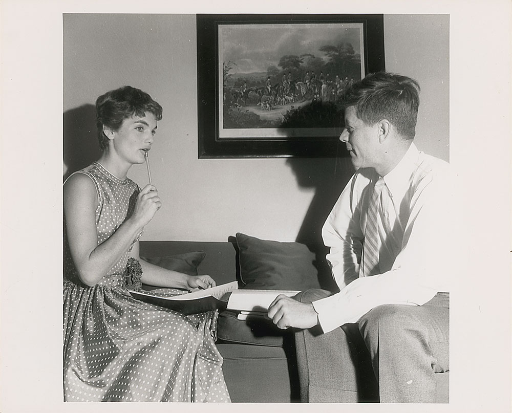 Lot #26 John and Jacqueline Kennedy Collaborating