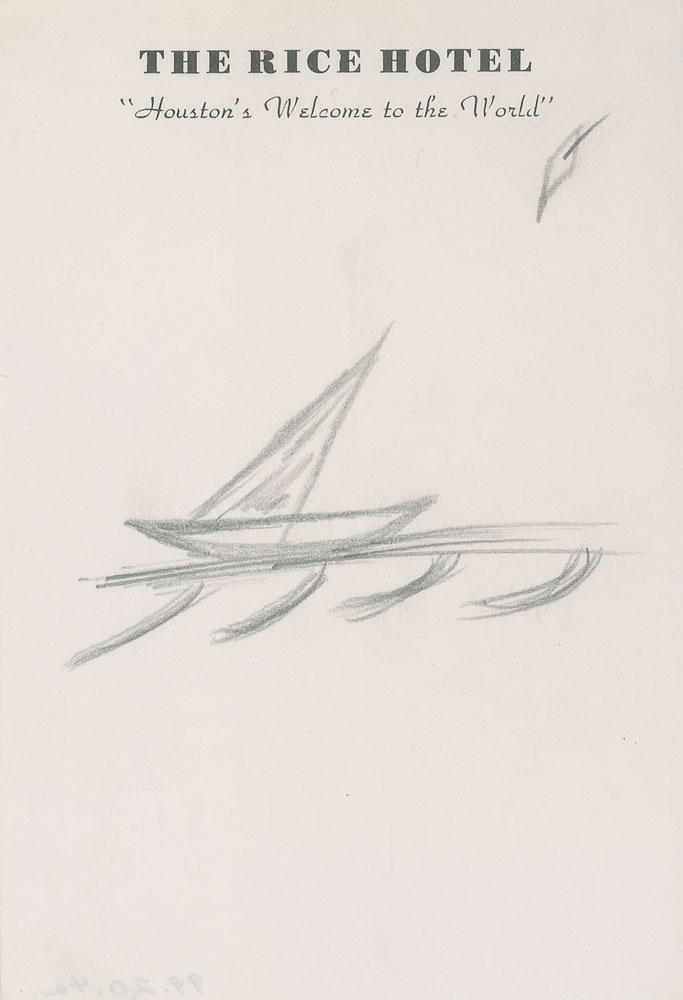 Lot #99 John F. Kennedy Final Sailboat Sketch - Image 1
