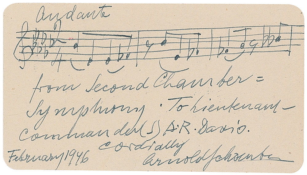 Lot #764 Arnold Schoenberg