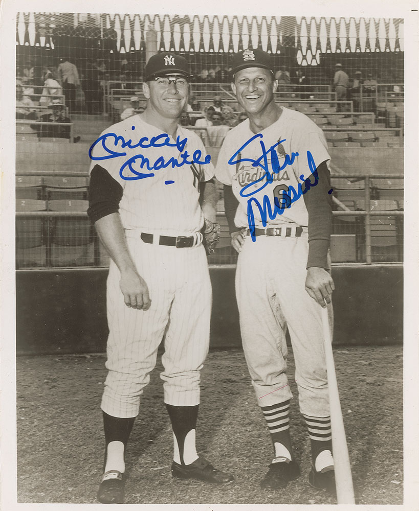 Lot #1398 Mickey Mantle and Stan Musial
