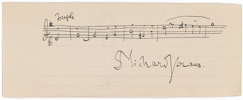 Lot #884 Richard Strauss