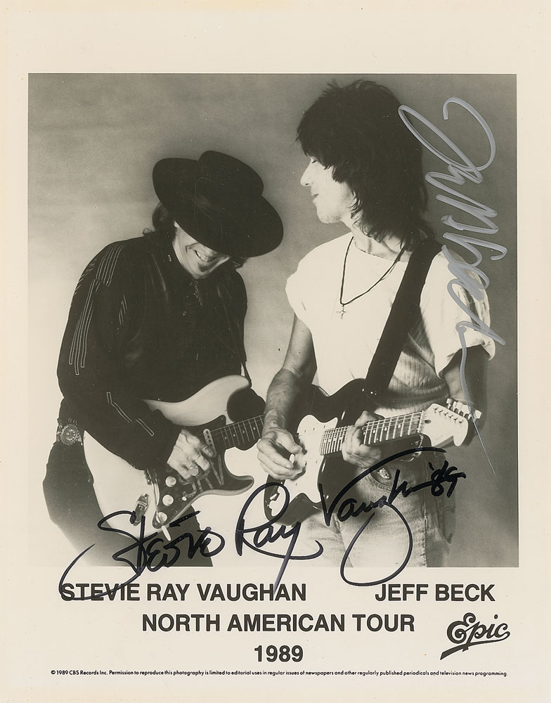 Lot #935 Stevie Ray Vaughan and Jeff Beck