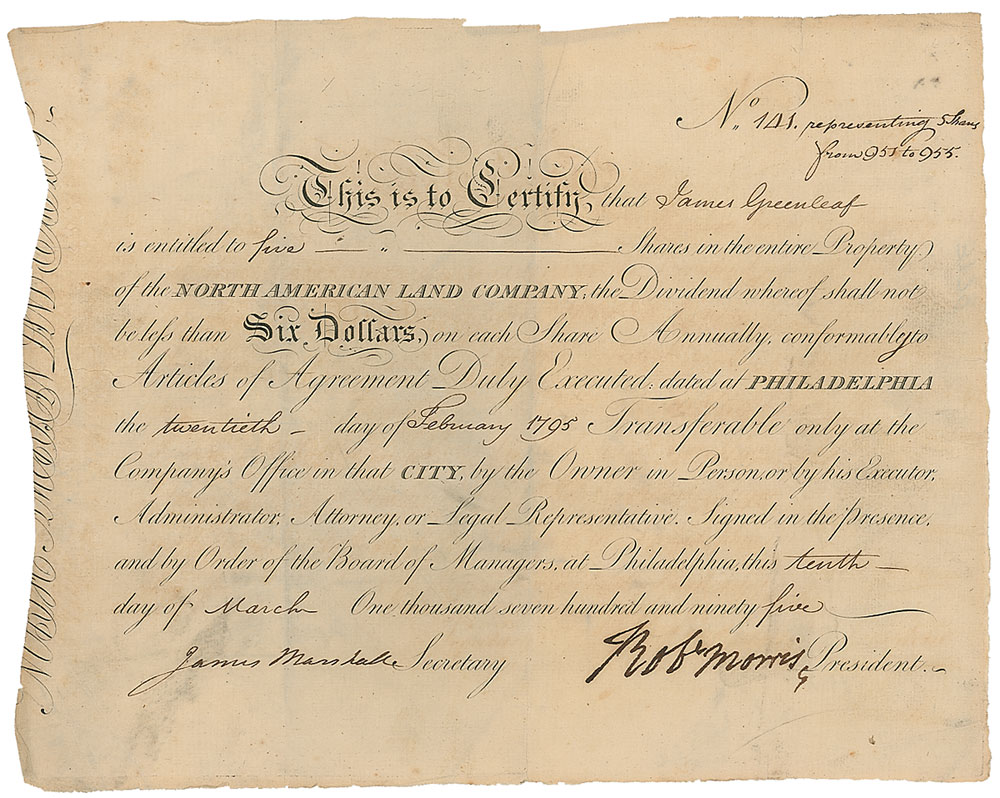 Lot #221 Declaration of Independence: Robert