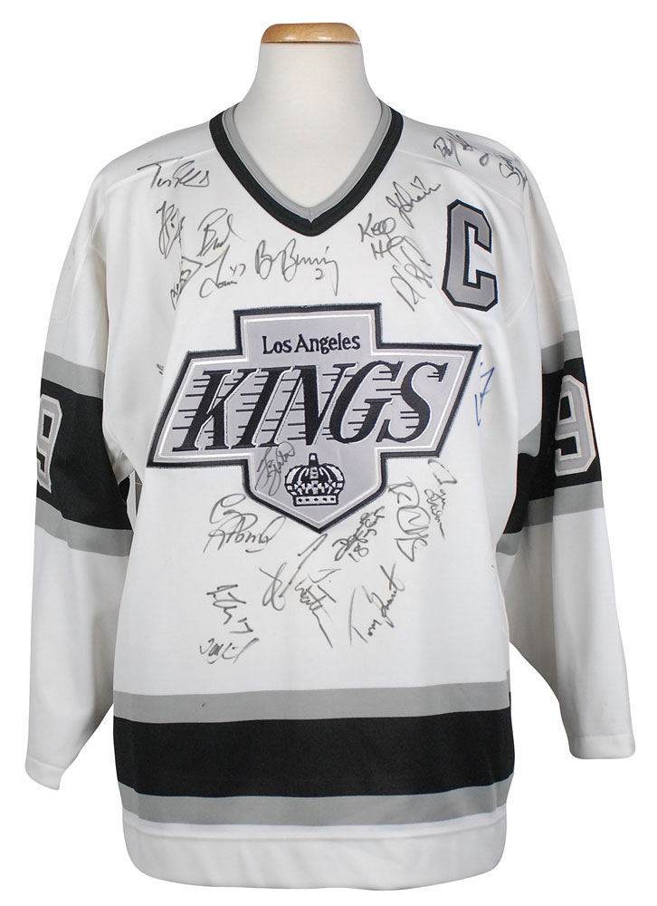 Wayne Gretzky White Los Angeles Kings Replica CCM Jersey Autograph