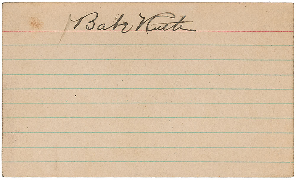 Lot #1449 Babe Ruth