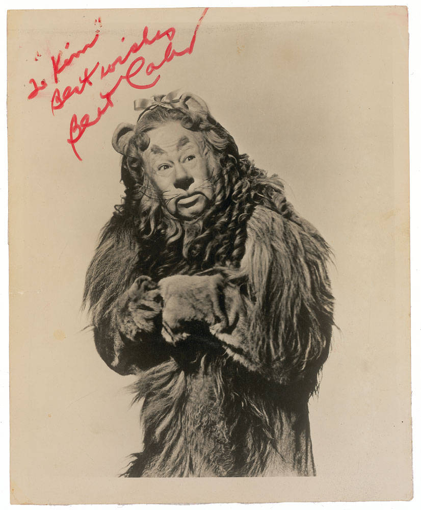 Lot #8093 Wizard of Oz: Bert Lahr Signed Photograph - Image 1