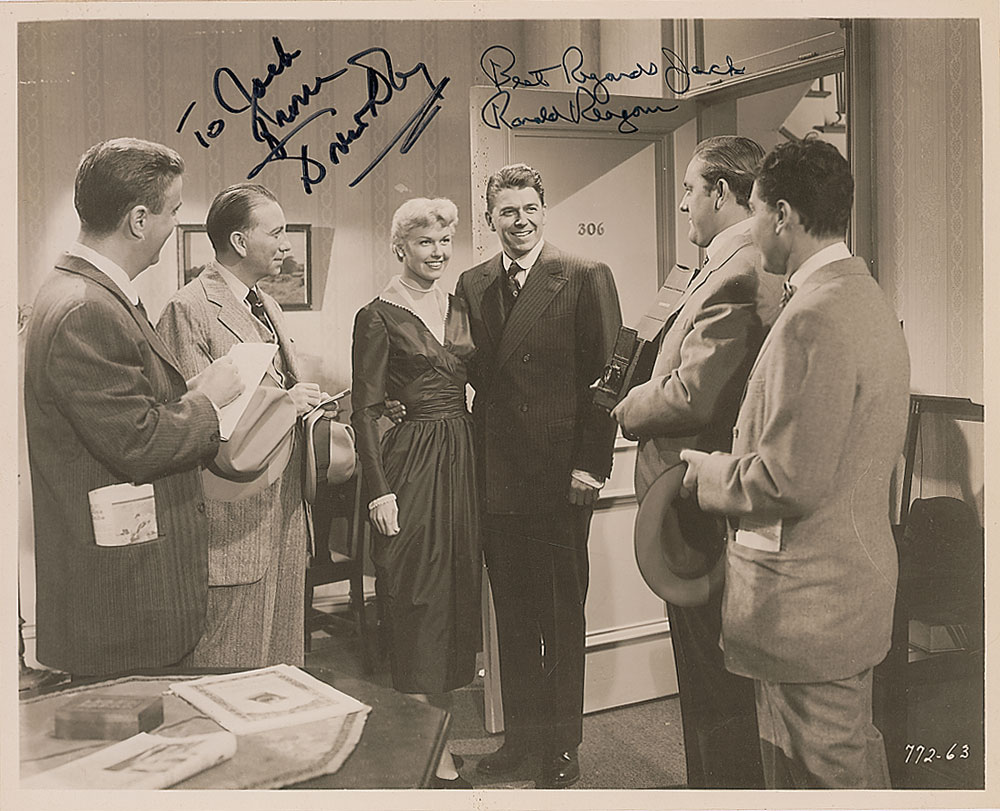 Lot #139 Ronald Reagan and Doris Day