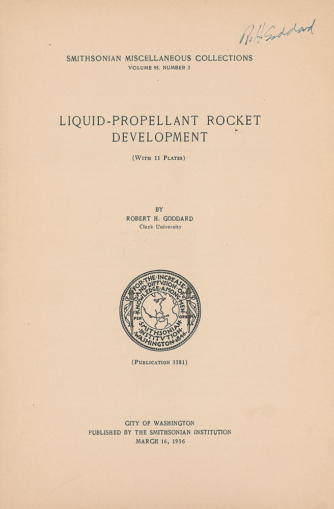 Lot #421 Robert H. Goddard