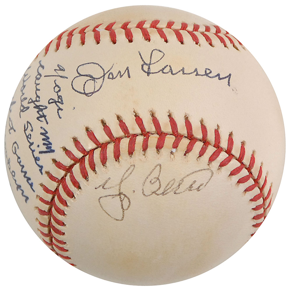 Lot #1453 Don Larsen and Yogi Berra