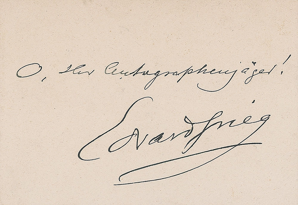 Lot #759 Edvard Grieg