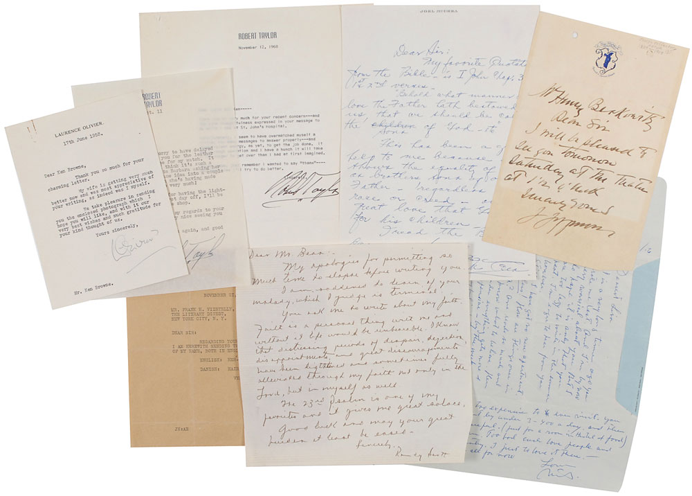 Lot #1083 Actor Letters