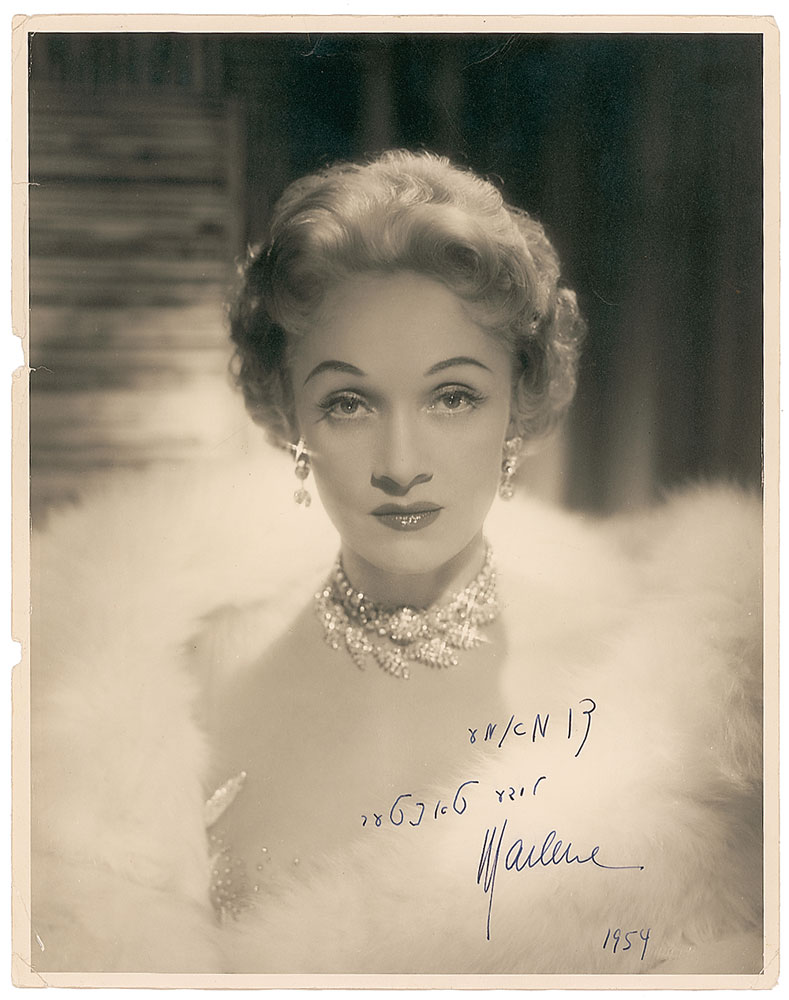 Lot #1018 Marlene Dietrich