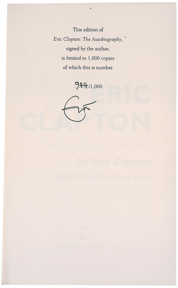 Lot #809 Eric Clapton - Image 1