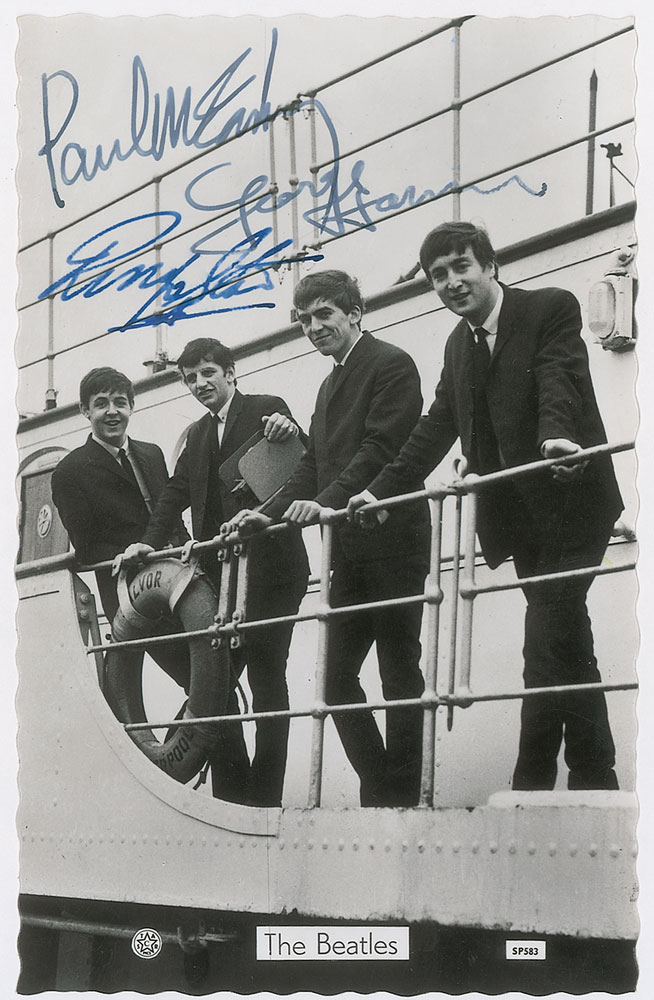 Lot #54 Paul McCartney, George Harrison, and Ringo