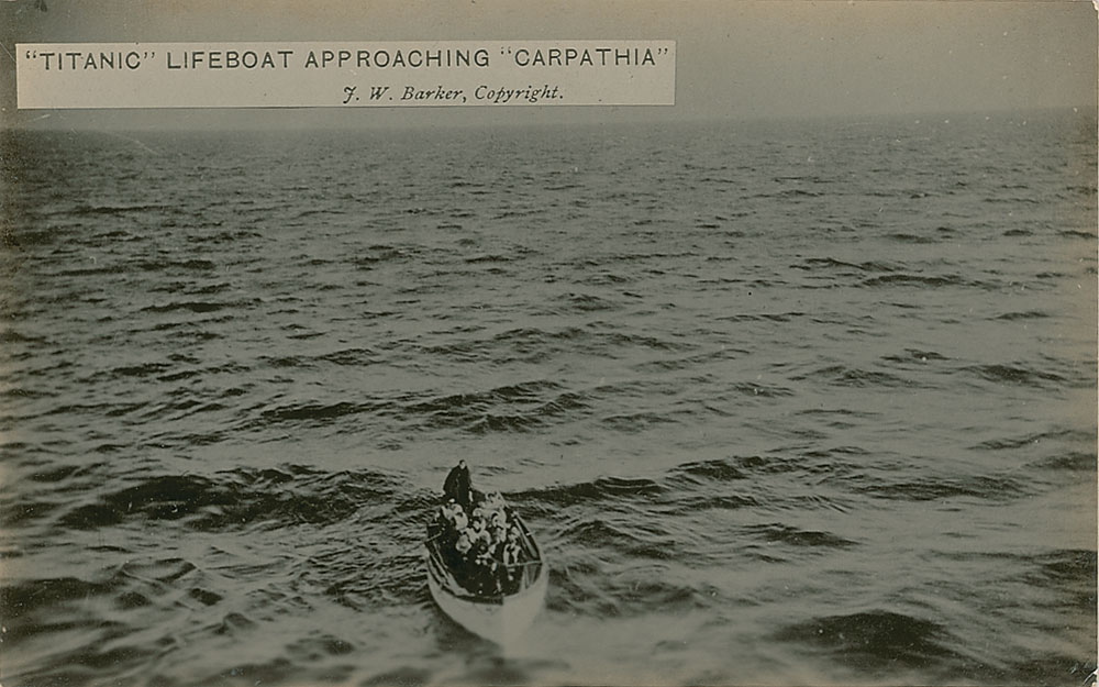 Lot #230 Titanic Lifeboat Approaching Carpathia