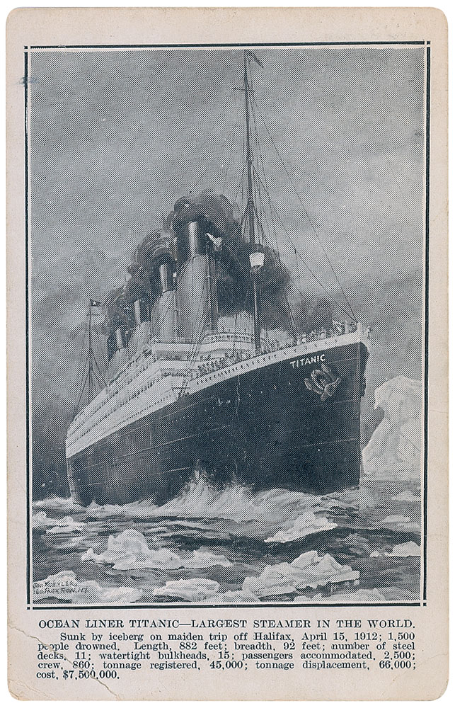 Lot #215 Ocean Liner Titanic—Largest Steamer in the World
