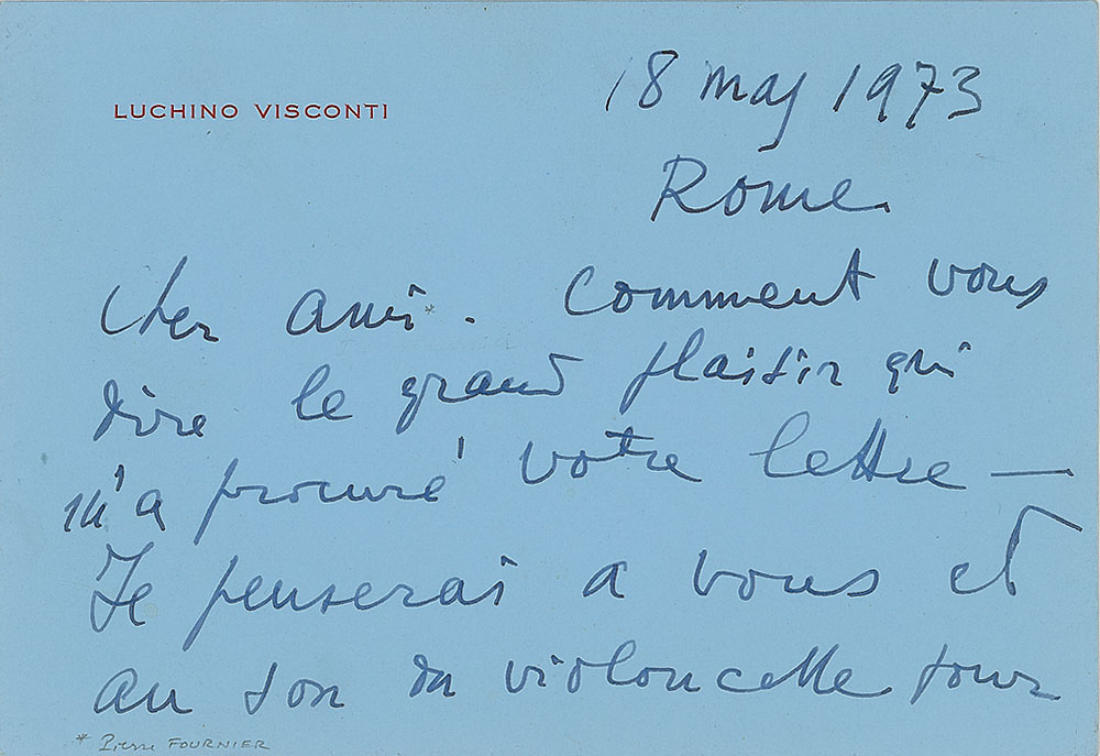 Lot #963 Luchino Visconti - Image 1