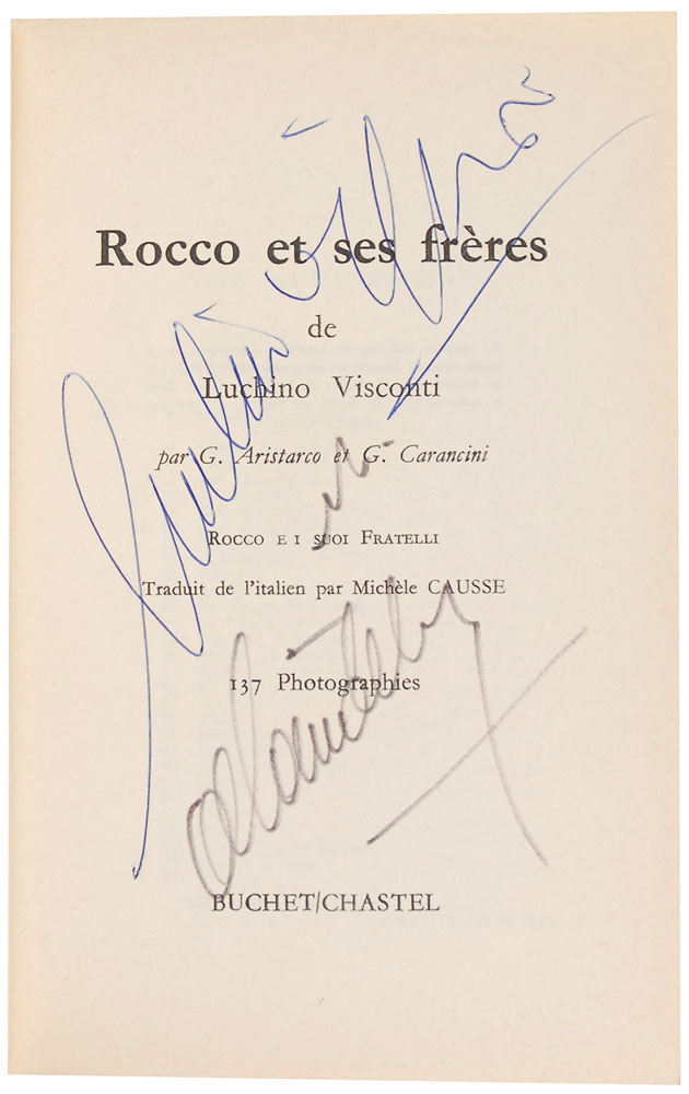 Lot #962 Luchino Visconti and Alain Delon