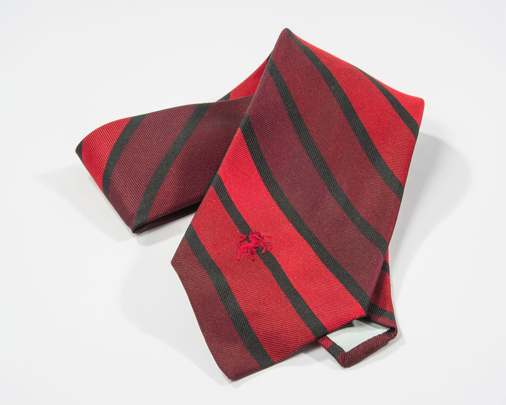 Lot #249 Lyndon B. Johnson’s Burgundy Striped Tie