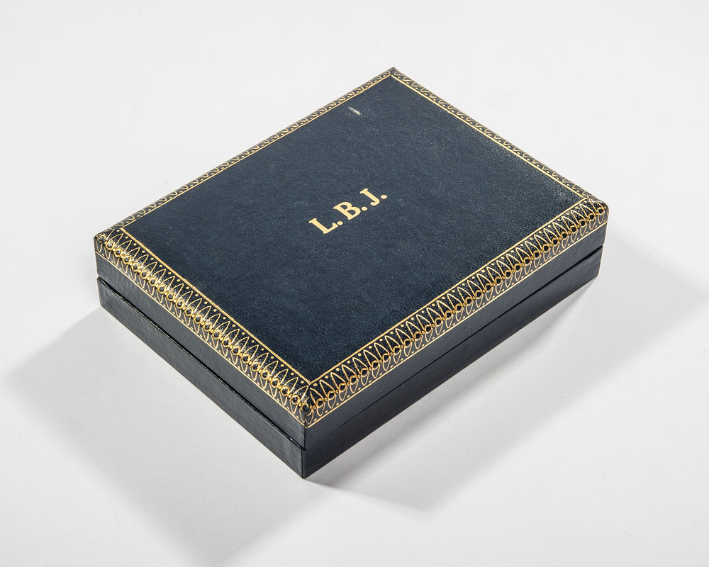 Lot #246 Lyndon B. Johnson’s Blue Leather Box