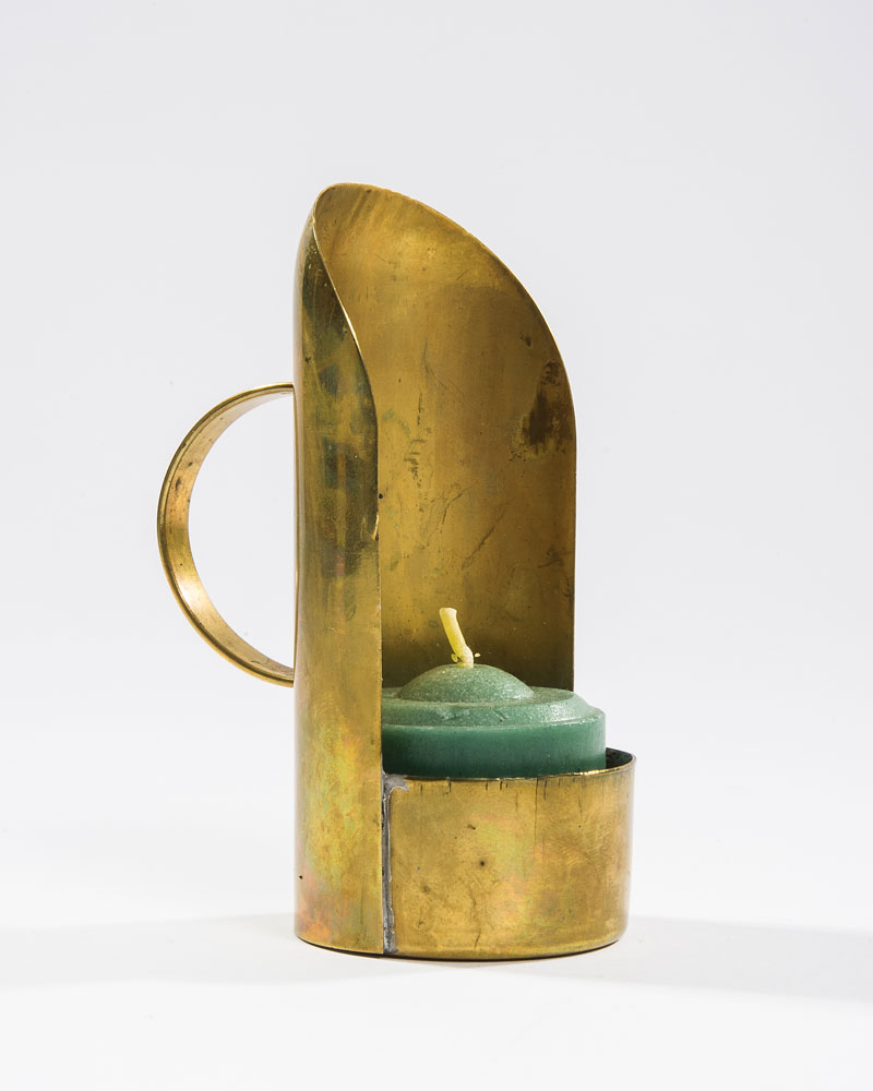 Lot #69 Herbert Hoover’s Brass Candleholder