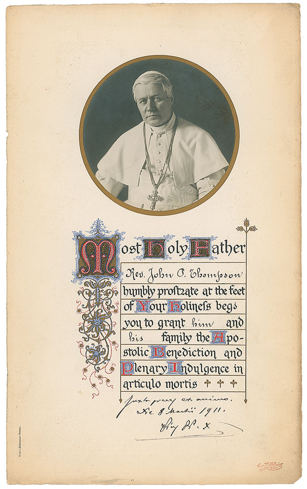 Lot #303 Pope Pius X