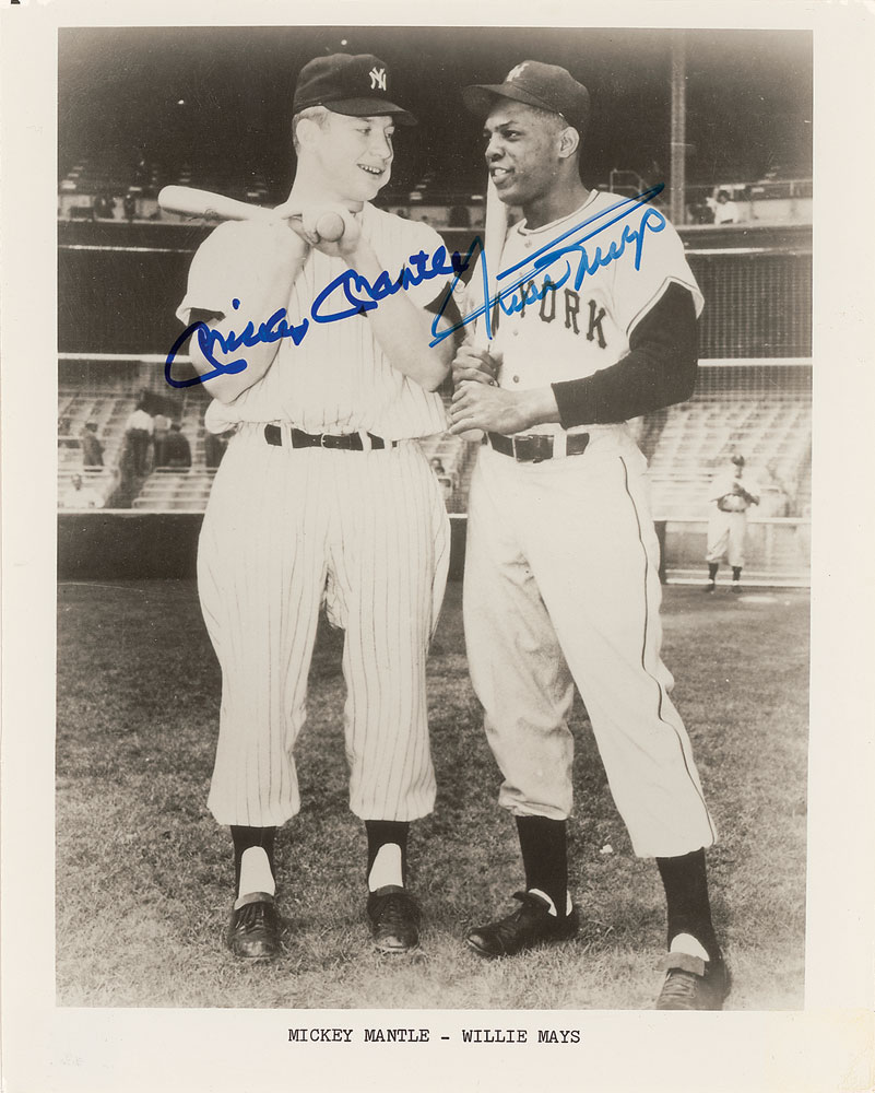 Lot #1094 Mickey Mantle and Willie Mays