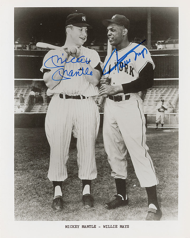 Lot #1281 Mickey Mantle and Willie Mays