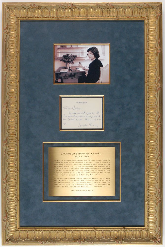Lot #225 Jacqueline Kennedy Autographed Letter