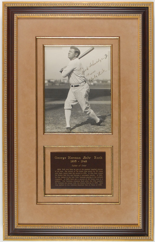 Lot #451 Babe Ruth Signed Photograph