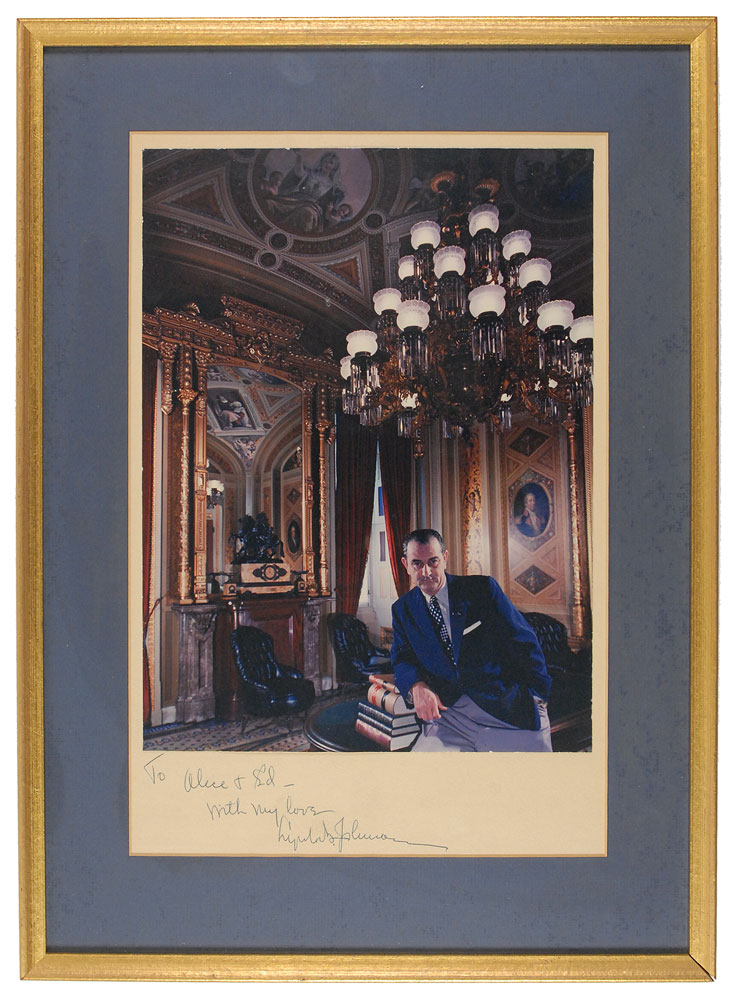 Lot #236 Lyndon B. Johnson Signed Photograph