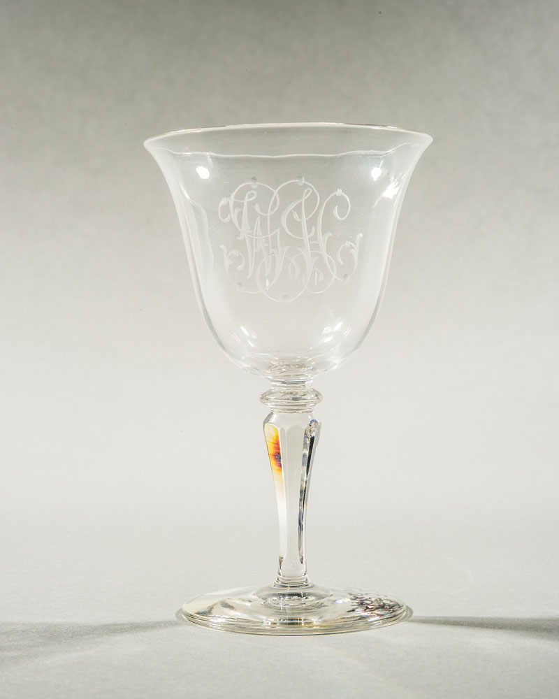 Lot #38 Warren G. Harding’s Crystal Wine Glass