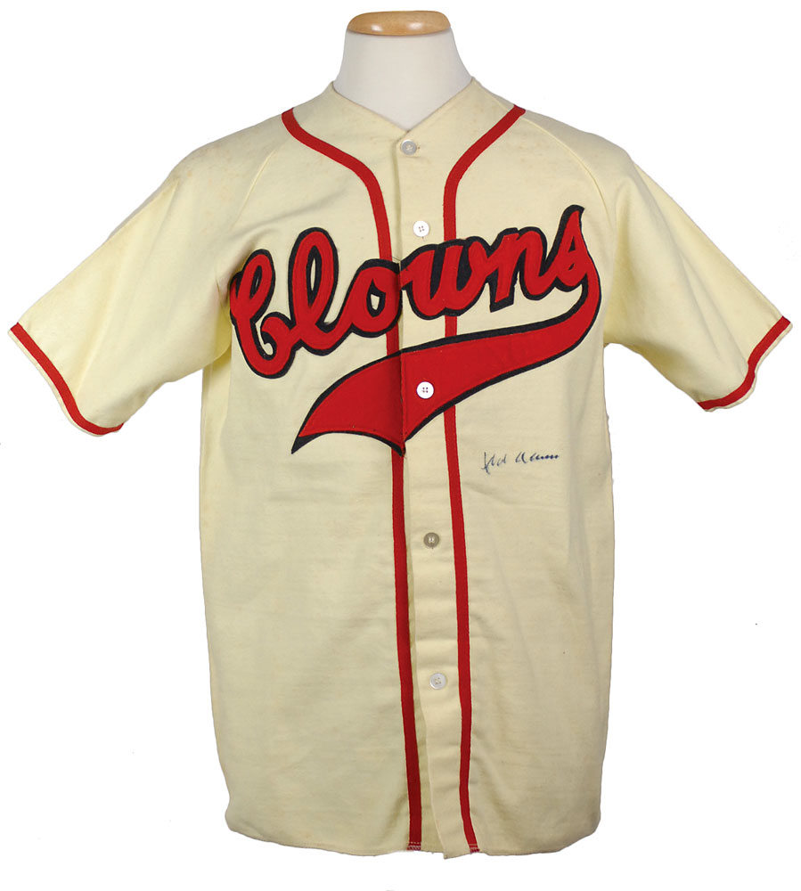 Sold at Auction: Indianapolis Clowns Hank Aaron signed baseball jersey