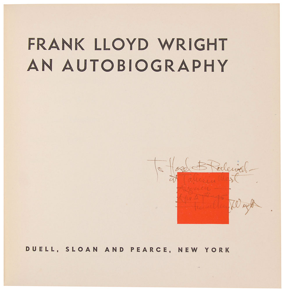 Lot #671 Frank Lloyd Wright