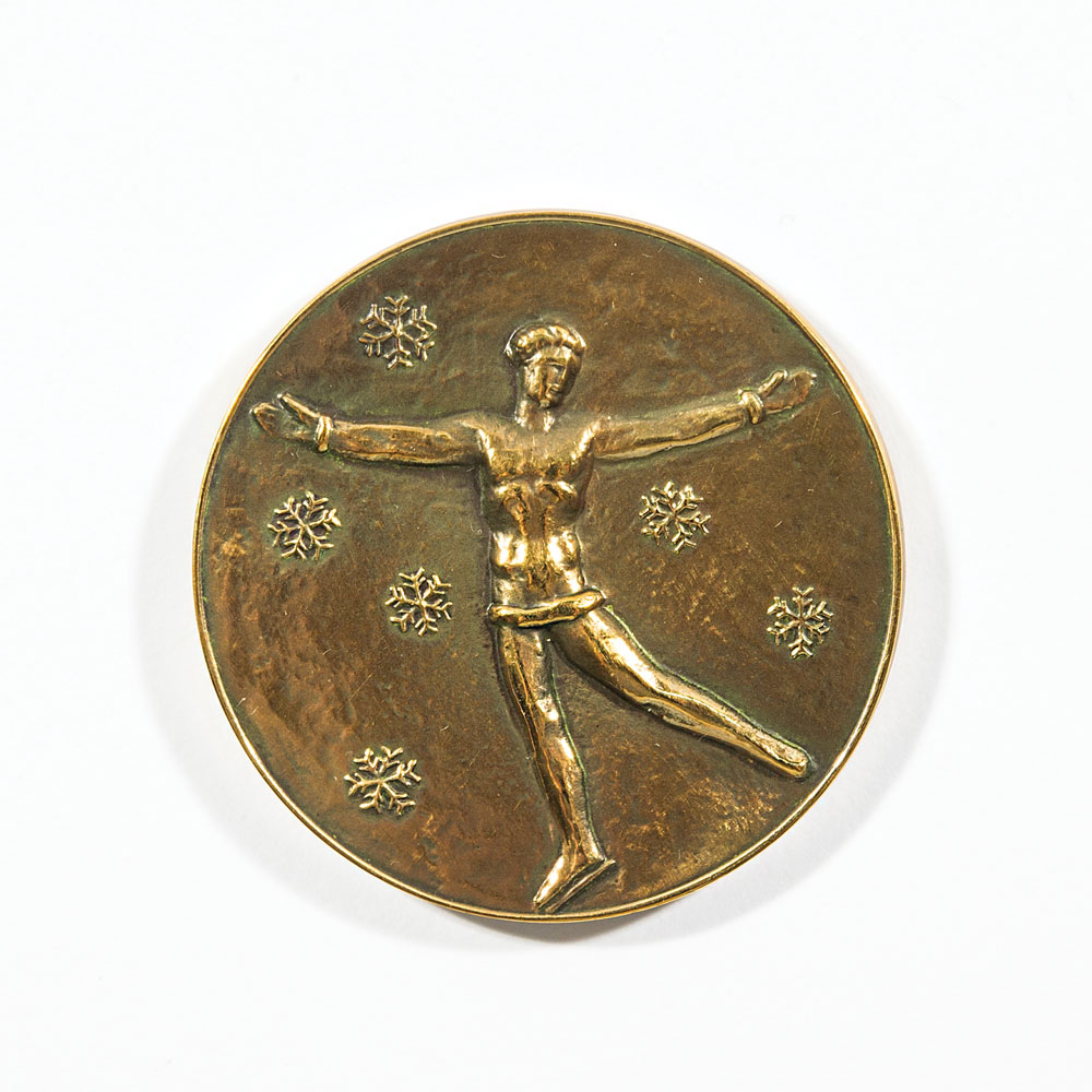 Lot #415 St. Moritz Olympics 1928 Bronze Winners