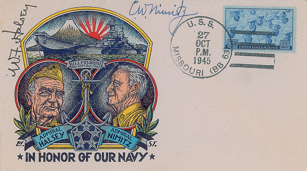 Lot #512 Chester Nimitz and William F. Halsey