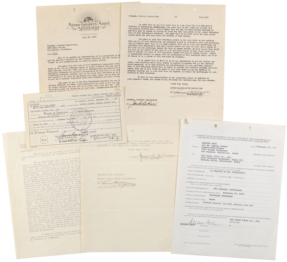 Lot #1134 Hollywood Documents