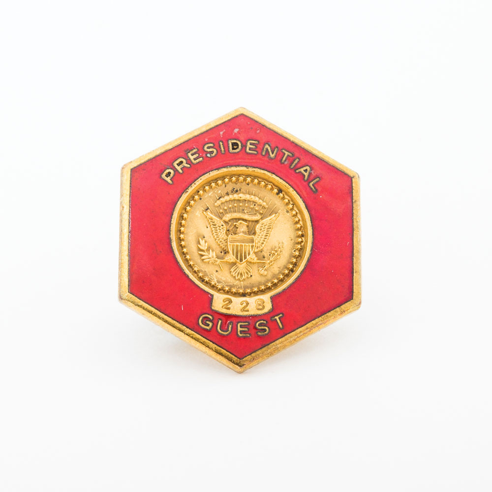 Lot #296 Ronald Reagan Secret Service ID Badge