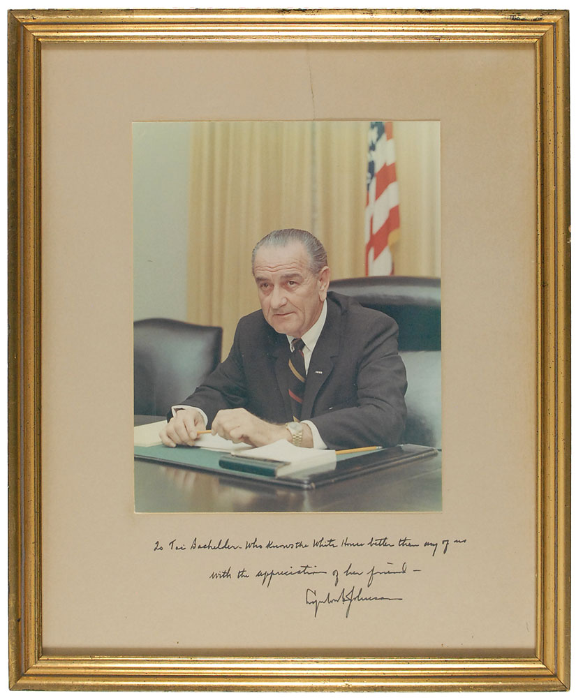 Lot #237 Lyndon B. Johnson Signed Photograph