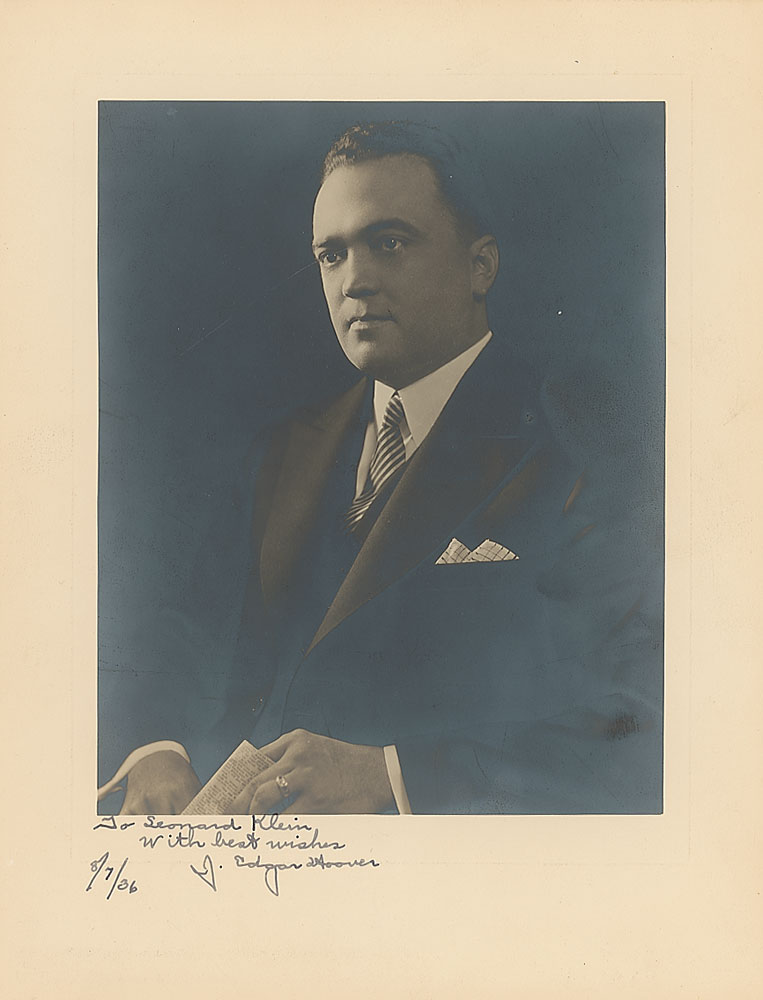 Lot #250 J. Edgar Hoover