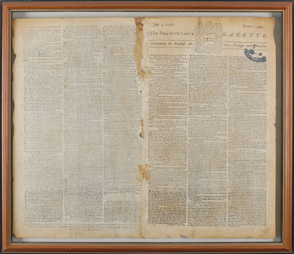 Lot #295 Declaration of Independence