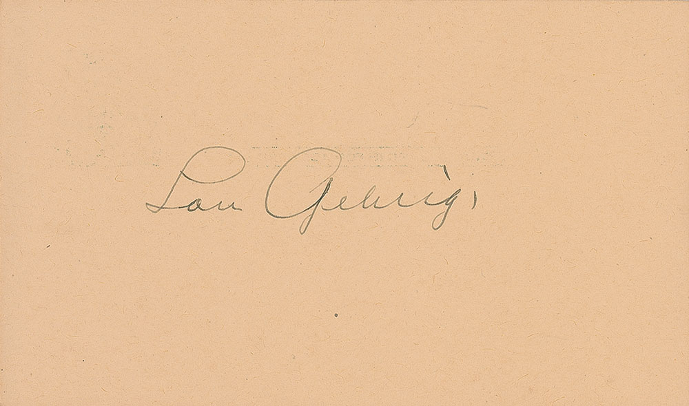 Lot #1149 Lou Gehrig