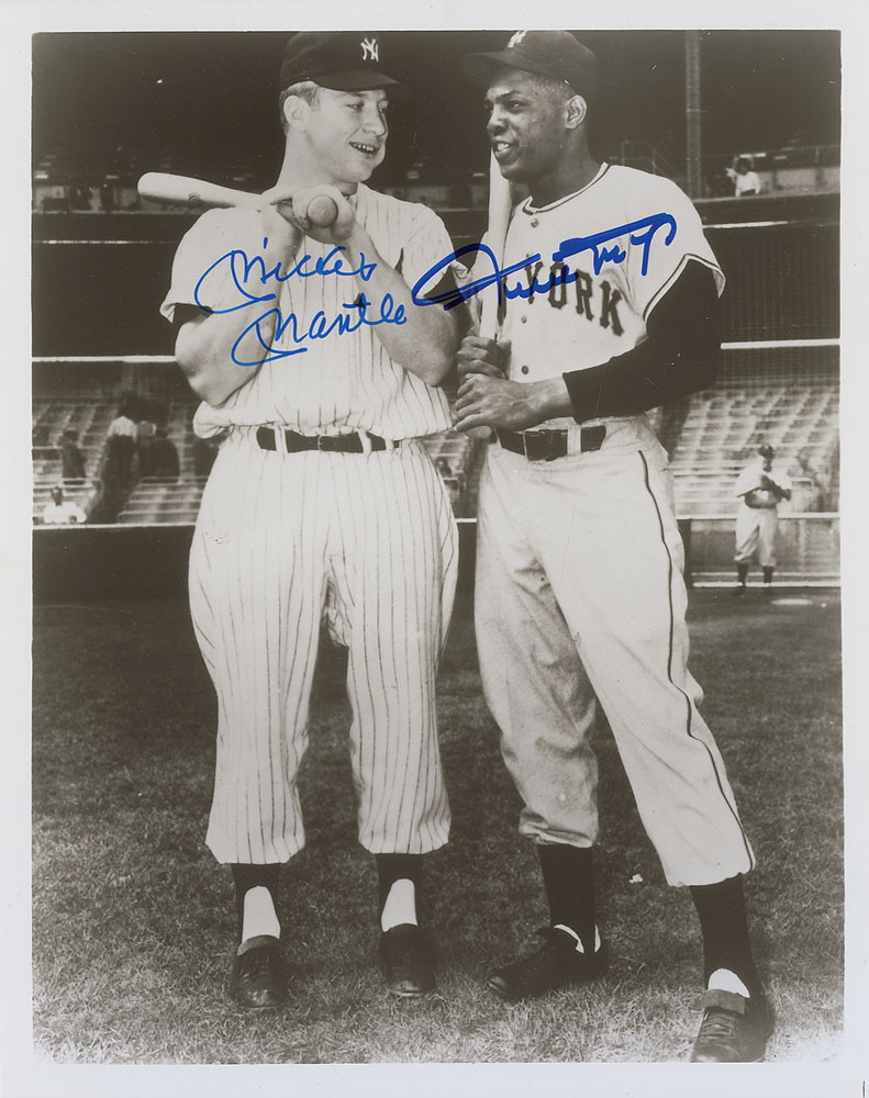 Lot #1256 Mickey Mantle and Willie Mays