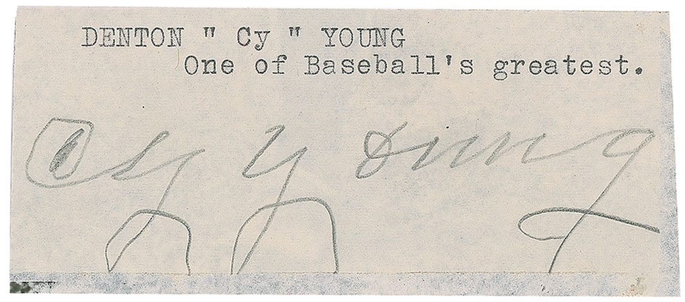 Lot #1161 Cy Young
